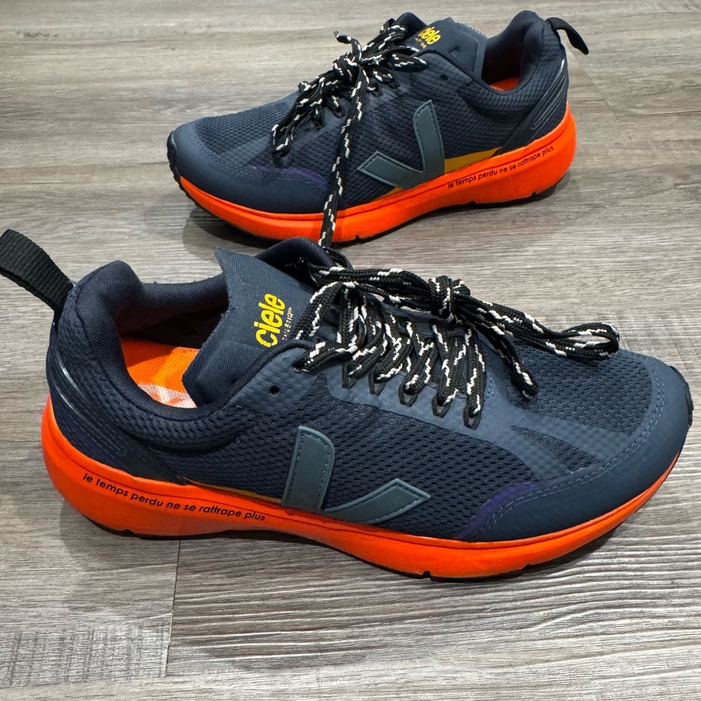 Veja X Ciele Condor Alveomesh 2 Navy Orange Athletic Sneakers